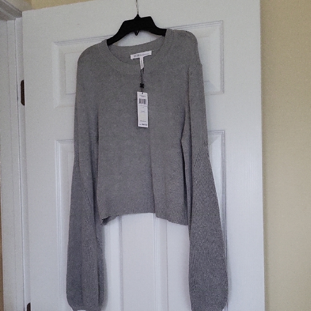 NWT BCBGeneration Heather Gray Cropped Sweater